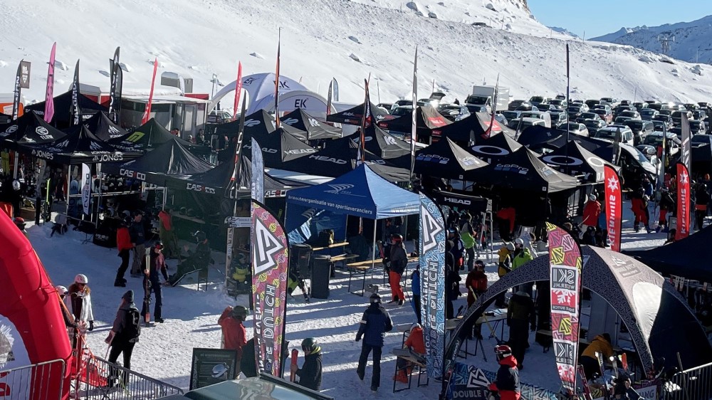 Sölden testcenter op de gletsjer.